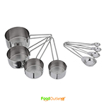 Stainless Steel Measuring Cups and Spoons Set Combo for Kitchen Baking Cake, Measure Dry or Liquid Ingredients