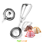 ce Cream Serving Scoop | Ice Cream Serving Spoon Scooper with Trigger Release, 5cm Diameter (Stainless Steel)