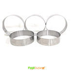 5in Steel Baking Ring for Burger/Buns Pack of 5 (Steel, 5 Inch Diameter)