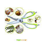 Clever Cutter 10 in 1 Mighty Shears with Nut Cracker Multipurpose Stainless Steel Kitchen Knife Scissor_Colour May Vary