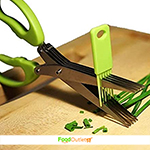 Herb Scissors Leaf Herb Stripper, Stainless Steel 5 Blade Kitchen Scissors, for Mince Chicken, Poultry, Fish, Meat, Vegetables, Collard Greens