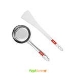 Stainless Steel Perfect Dosa Making Spoon/Ladle Set of 2 Pcs (1 Turner, 1 Short Pour Ladle with Flat Base)