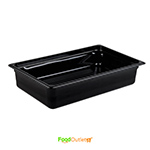 1/1 Black Polycarbonate GN Pan/ Gastronorm Pan - Without Lid - All Depths/Heights - Heavy Duty